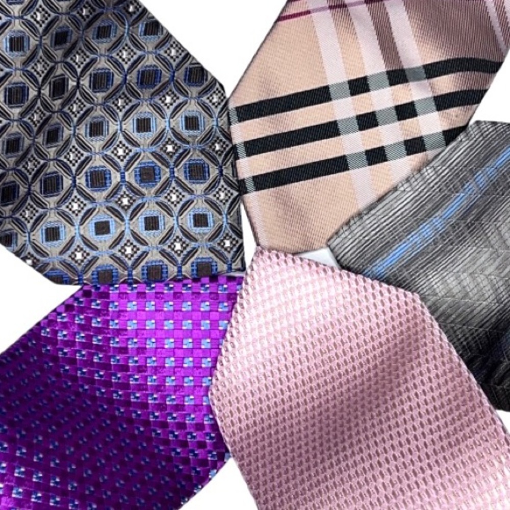 Luxury 5pc Multi Brand Mens Tie Lot Bundle Excellent Condition! - Picture 4 of 8
